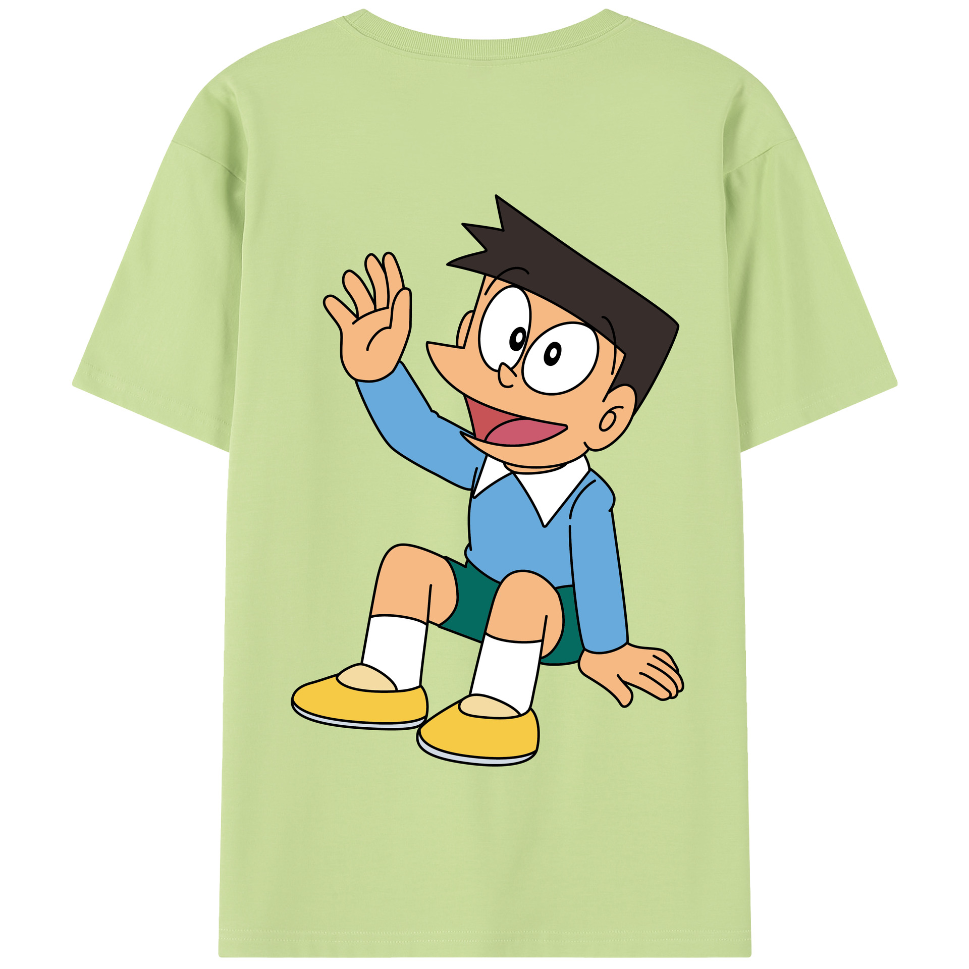 （画像用） ドラえもん 骨川 スネ夫 Doraemon Honekawa Suneo 綿100％半袖Tシャツ（背面プリント）